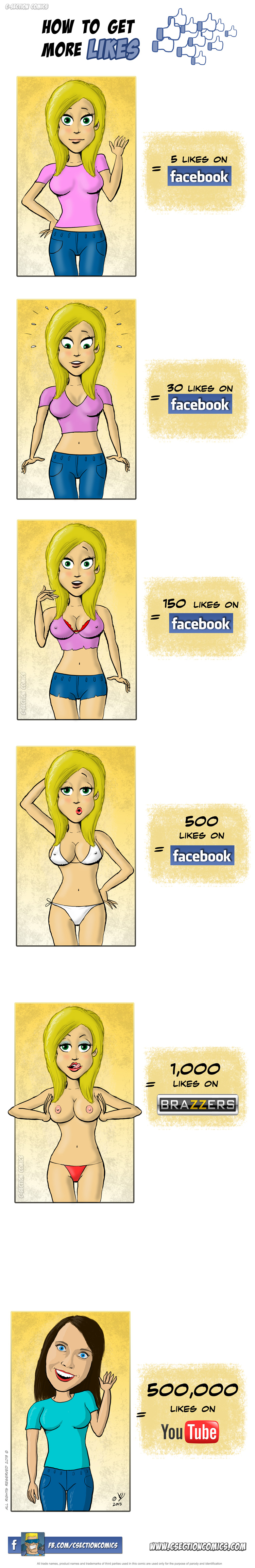 How to Get More Likes - by C-Section Comics