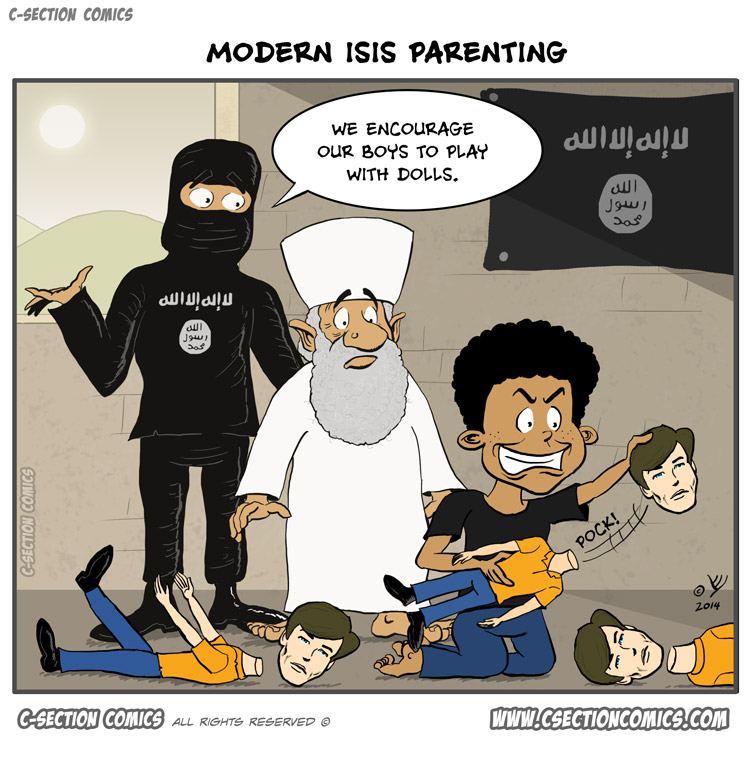 Modern ISIS Parenting - cartoon by C-Section Comics
