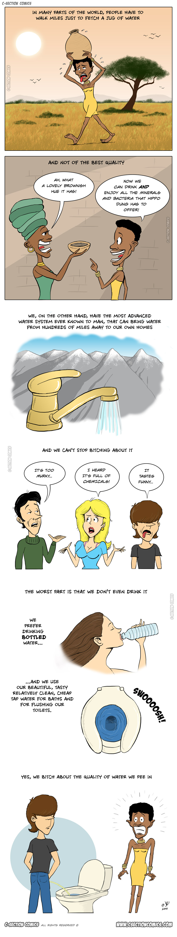 The Terrible Way We Treat Our Water - cartoon by C-Section Comics