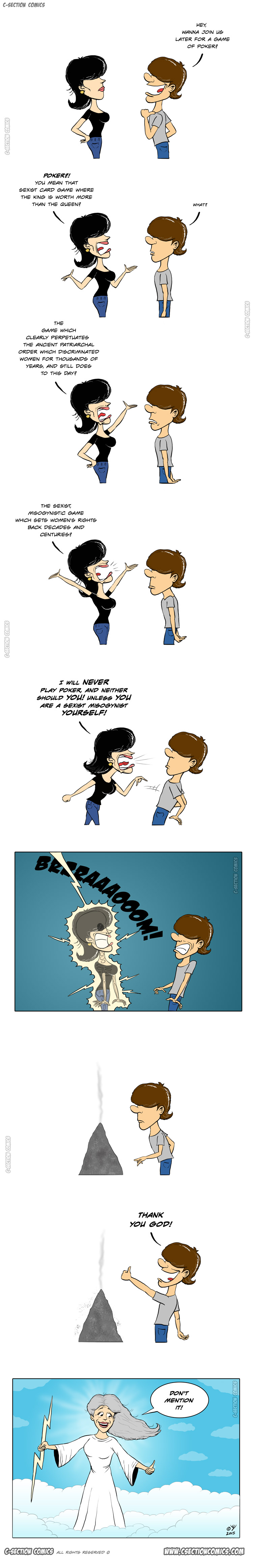 Girl Power - A cartoon on extreme feminists by C-Section Comics