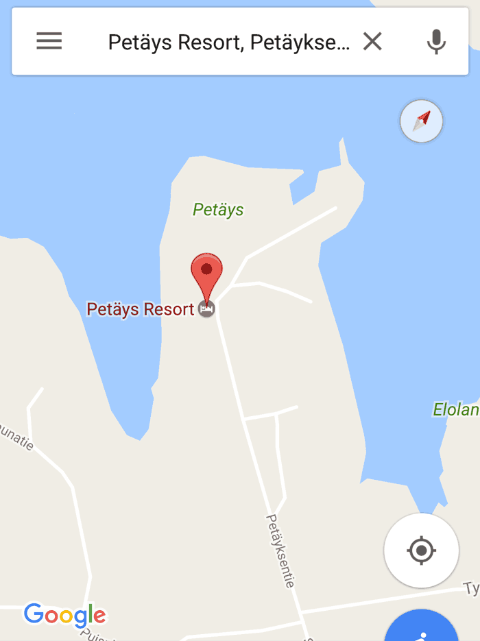 Map of Petäys Resort, Finland