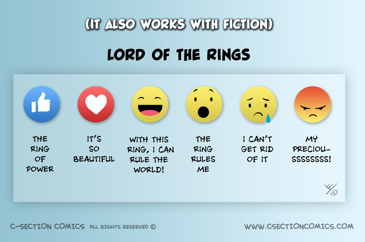 LOTR told using Facebook Reactions