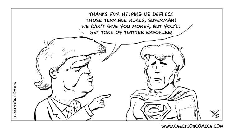 Superman Trump Twitter Exposure