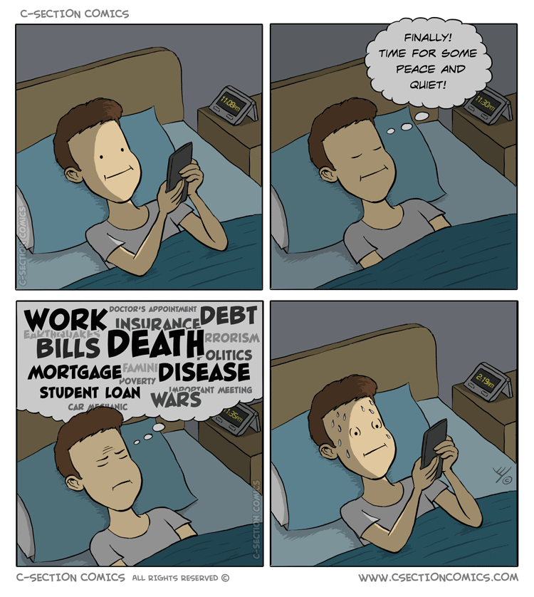 Phone in Bed - by C-Section Comics