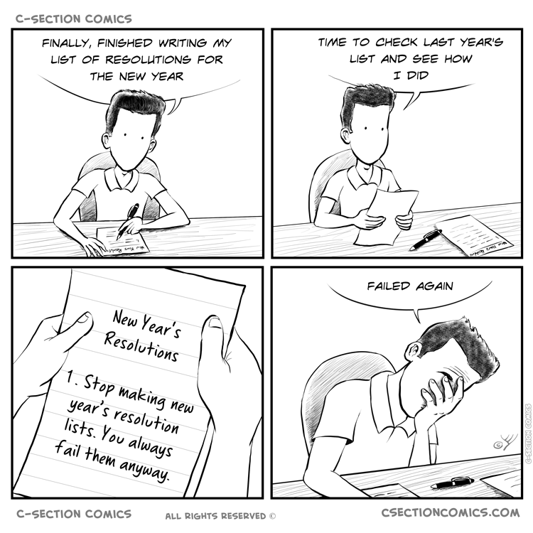 New Year's Resolutions - by C-Section Comics