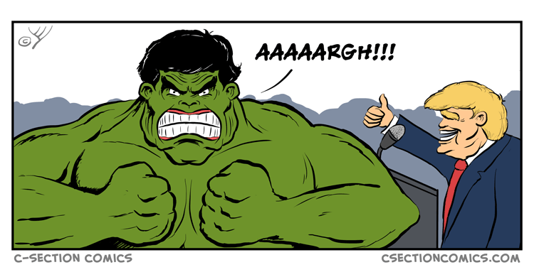 Hulk Trump - by C-Section Comics