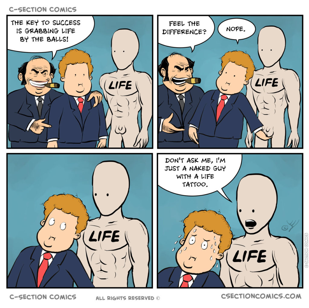 Grab Life by the Balls - by C-Section Comics