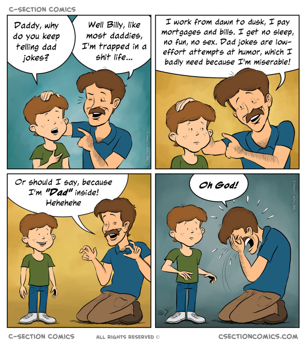 Dad Jokes - Pun Cartoon