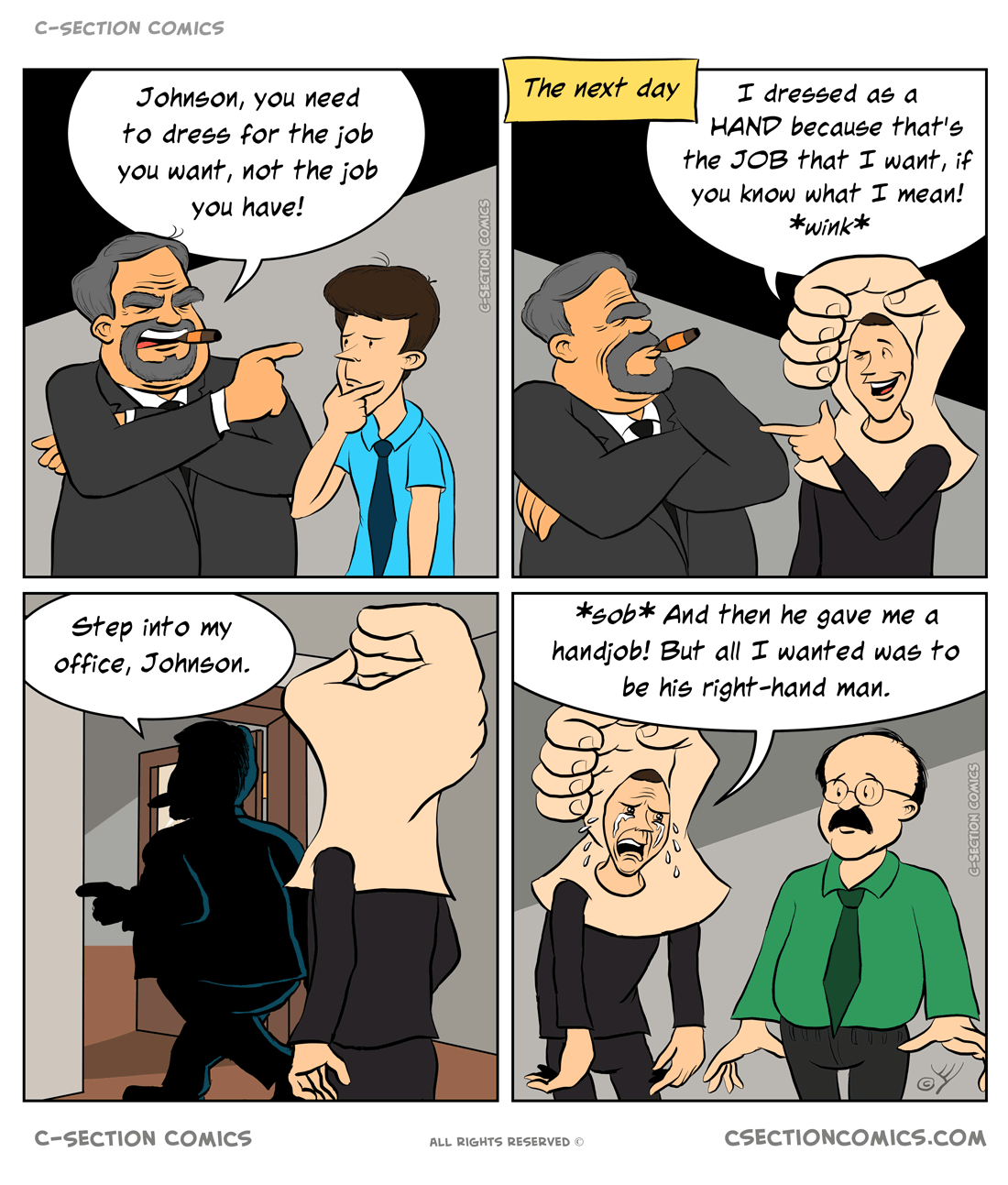 Dress for the job you want - by C-Section Comics