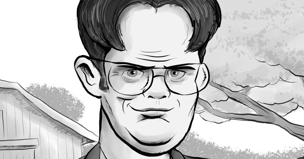 Dwight Schrute Caricature - THUMBNAIL