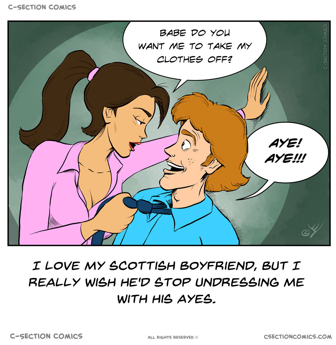 Scottish Boyfriend - cartoon